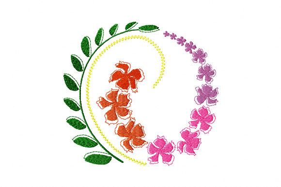A Dancing Flowers and Leaves Wreath for Your Brand