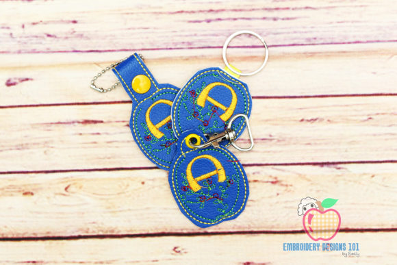 A Designer's Take on the Letter A Floral Key Fob