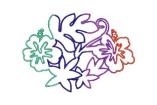 A Lovely Rainbow Floral Embroidery Design for Personalized Gifts