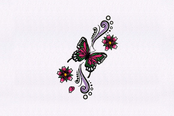 A Practical Review of the Floral Butterfly Embroidery Design