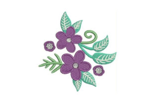A Warm Review of the Purple Flower Embellishment Embroidery Design