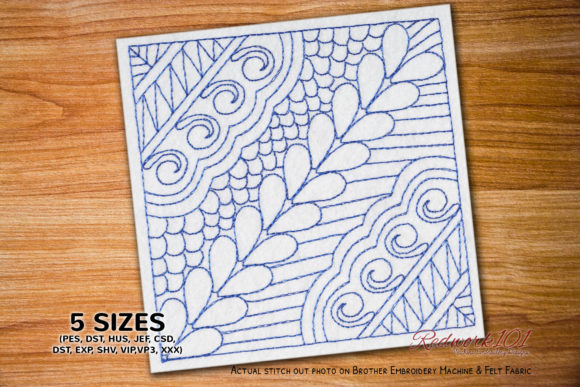 Abstract Floral Redwork: A Designer's Perspective for Apparel