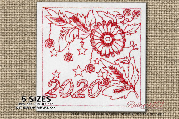 New Year Floral Pattern Redwork: A Seller's In-Depth Look