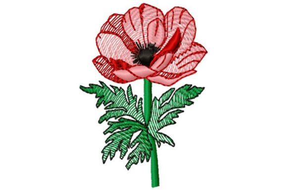 Sketched Poppy Embroidery Design Review