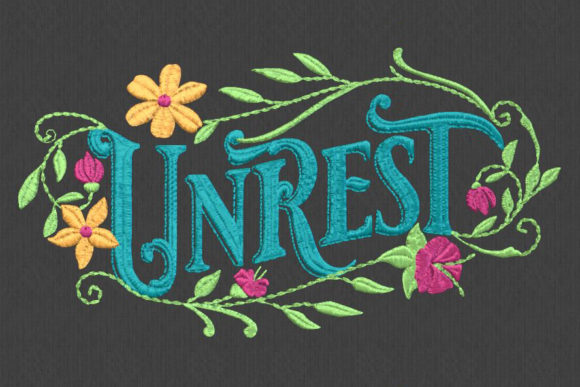 Unrest: A Vintage Flair Embroidery Design for Seasonal Moods